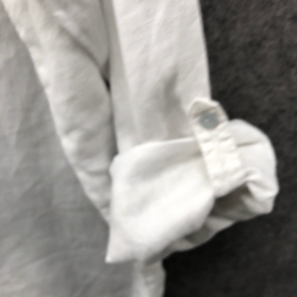 Sigrid Olsen 100% Linen Button Down Shirt Womens XL White Roll Tab Oversized - Picture 6 of 9